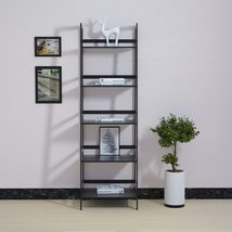 WTZ Bookshelf, Ladder Shelf, 5 Tier Bamboo Bookcase, Modern Open Book Case for B - £92.32 GBP