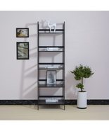 WTZ Bookshelf, Ladder Shelf, 5 Tier Bamboo Bookcase, Modern Open Book Ca... - £90.35 GBP