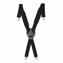 Style n Craft  95013 - 2&quot; Wide Padded Work Suspenders in Black with Clips - £19.17 GBP