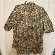 Y2K Big Dogs Vintage Style Tribal Print Button Shirt Men’s Large Cotton - $558.38 MXN