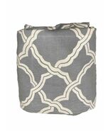 POTTERY BARN Blue white geometric design LINEN COTTON  Full-queen duvet ... - $49.99