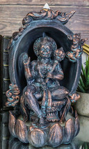 Hindu Buddha Hanuman Monkey God On Lotus Backflow Cone Incense Burner Figurine - £23.96 GBP