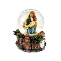 San Francisco Music Box Snowglobe Mother Mary Baby Angel Silent Night Mu... - £27.37 GBP