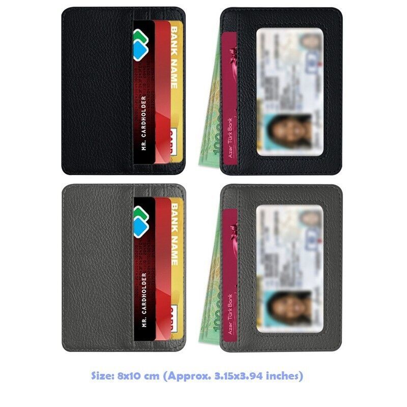 Stylish Unisex Ultra - Slim PU Leather Card Wallets with Ample Slots - $4.95