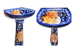 Mexican Talavera Pedestal Sink Handcrafted Ceramic - Eclipse2- - $16,842.45 MXN
