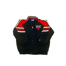 Vintage 90s NBA Chicago Bulls Logo Starter Jacket Size Large Black No Hood - £59.75 GBP