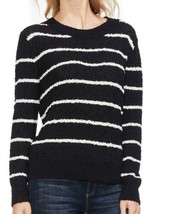 Vince Camuto Womens Chenille Striped Sweater, Medium, Rich Black - £68.83 GBP