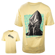 Volcom Men&#39;s Light Yellow Stone Face We Will Speak To You S/S T-Shirt (S16) - £12.85 GBP