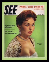 ORIGINAL Vintage 1954 Jeanne Crain 11x14 Framed See Magazine Cover - £46.51 GBP