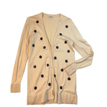Old Navy Womens Sequined Dot V-Neck Button Front Beige Cardigan, Size L - £15.61 GBP