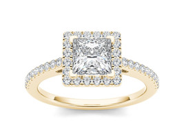 14K Yellow Gold 1 1/4ct TDW Diamond Princess-cut Engagement Ring - £3,063.82 GBP