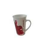 Starbucks 12 Oz Tall Coffee Mug Cup 2014 Christmas Red Starburst Flower ... - $8.55