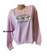 VS Pink Spring Orchid Beverly Hills Ivy Fleece Classic Crew Sweater - XL - $54.99