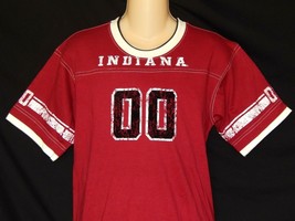 Indiana Hoosiers T-Shirt Football Jersey NEW Boys Large 14/16 Crimson Vintage - £11.06 GBP