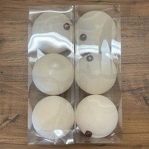 (2) Sets of Jumbo 6&quot; Hobby Lobby Flocked Ivory Ornaments - $64.77