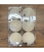 (2) Sets of Jumbo 6&quot; Hobby Lobby Flocked Ivory Ornaments - $88.86 CAD