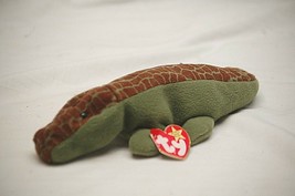 TY 1993 Beanie Baby Ally Alligator Style 4032 Swing Tag Fuzzy Plush Toy ... - £7.92 GBP