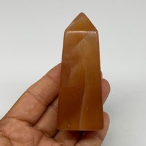 150.7g, 3.2&quot;x1.3&quot;, Honey Calcite Point Tower Obelisk Crystal @Pakistan, B26142 - £10.06 GBP