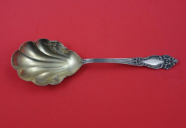 Tiger Lily by Reed and Barton Silverplate Berry Spoon GW with Shell Bowl... - $187.11