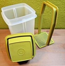 Vintage Tupperware 1330 1331 Pickle Olive Keeper Container 3 Pc Set Gree... - $26.24