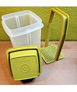 Vintage Tupperware 1330 1331 Pickle Olive Keeper Container 3 Pc Set Gree... - $36.77 CAD