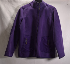 GREEN TEA Womens Soft Fleece Full Zipper Elbow Pads Purple XXL - £15.76 GBP