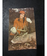 Vintage 50s Modern Diana Hunting Pin-Up Risqué Deer Hiawatha Ypsilanti MI - $24.20