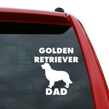 Golden Retriever Dog Dad Vinyl Decal Sticker | Color: White | 5 inch Tall - £3.85 GBP