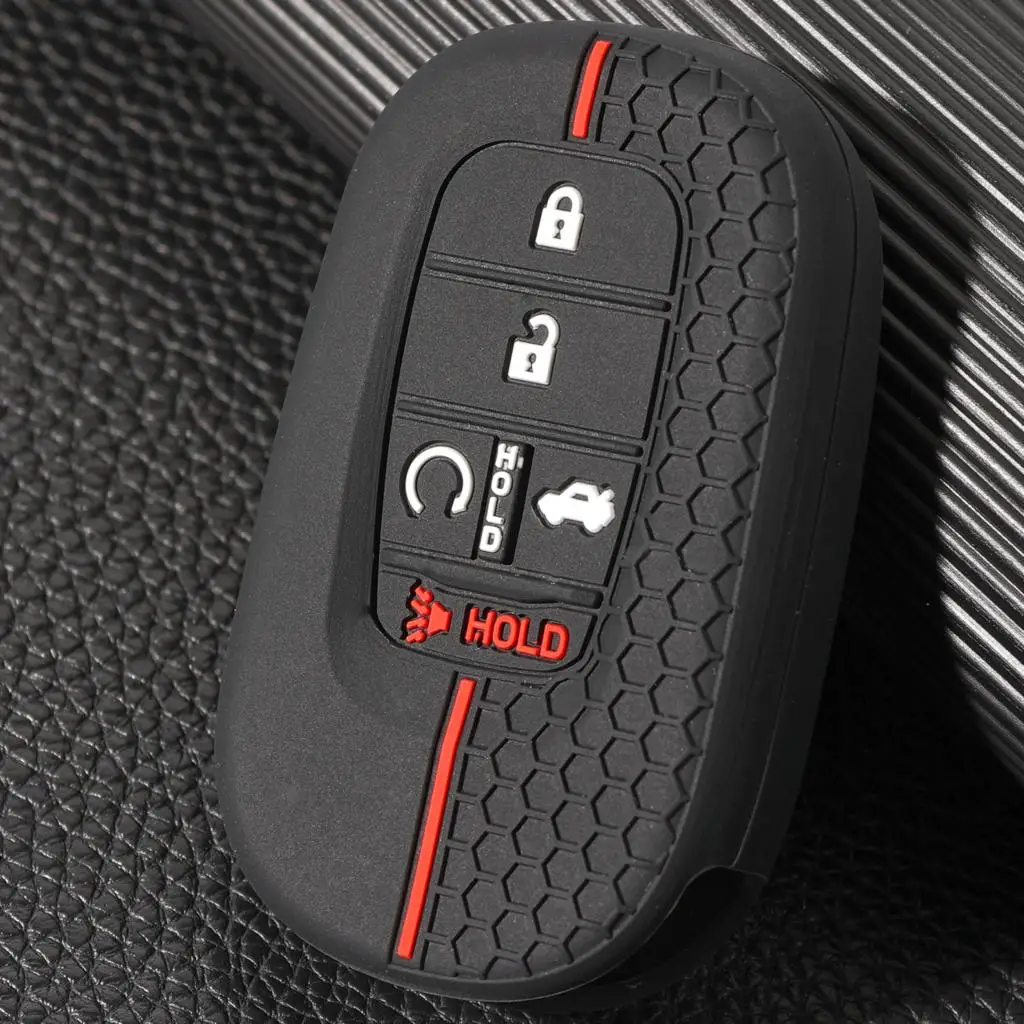 Silicone 5 Button Car Key Cover for Honda Civic Accord Passport Pilot CRV 2021 - £8.38 GBP