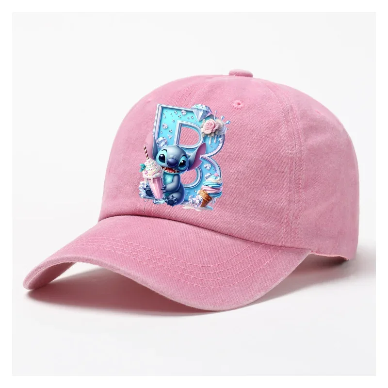 Lilo Stitch Anime Letter A-Z Baseball Cap Women Adult Summer -Adult SDZ2944 - $6.50