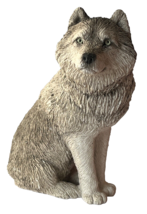 Gray Wolf M501 by Sandra Brue Sandicast Stone Sculpture Figurine 1995 - £18.93 GBP