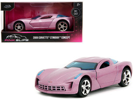 2009 Chevrolet Corvette Stingray Concept Pink Metallic with Blue Tinted Windows  - $889.78 MXN