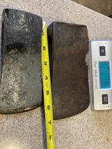 2 Vintage Single Axe Blades No Name - $14.03