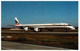 Delta Air Lines McDonnell Douglas DC 8 71 Airplane Postcard - £5.80 GBP