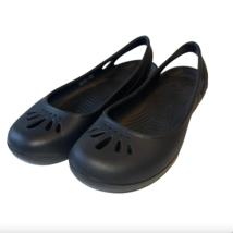 Crocs Sandels Kadee Slingback Size 7 Black Slip On Ballet Flats Shoes - £17.62 GBP