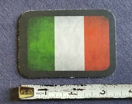 100% Leather Italy Flag Sew On Biker Collectors Jacket Hat Patch Italian - £5.56 GBP