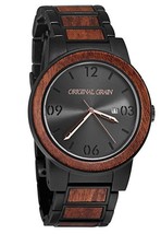 Original Grain OG-10-004 Men&#39;s &quot;The Barrel&quot; Sapele Wood Black Watch - £119.86 GBP