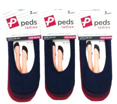 3Pk x 3PAIRS=9 Pairs Peds Ladies Gel Tab Sock Ultra Low Cut Shoe Size 5-... - $29.69