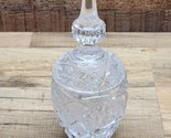 Imperlux Primrose Crystal Cut Glass Frosted Sugar Bowl &amp; Lid - MINT COND... - $17.79