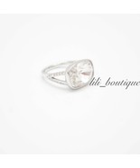 NIB Swarovski 5372870 Holding Ring White Clear Crystal Rhodium Plated Si... - £55.27 GBP