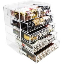 Sorbus Makeup Storage Organizer - 4 Large and 2 Small Drawers, Diamond Pattern - £49.07 GBP