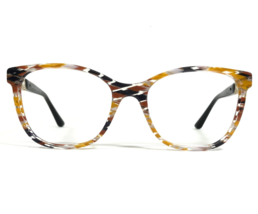 Bvlgari Eyeglasses Frames 4118-B 5377 Black Yellow Gray Striped 52-17-135 - $168.08