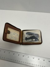 Antique Pilot&#39;s Wallet with a Real Photo of His Biplane and More - $24.95