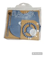 Lila &amp; Jack Silicon Gift Set Bib Pacifier Clip Teether Baby Toddler New - $21.48 CAD