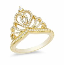 Enchanted Disney Tiar Princess Crown Ring Engagement Ring Heart - £66.88 GBP