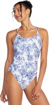 Speedo Swimsuit One Piece Double Cross Back Women&#39;s 8 Cerulean Blue 8002... - $39.59