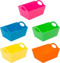 Simplify Neon, 5 Pack, Mini Storage Containers, Bins, Drawer,, Tips, Small Items - £11.95 GBP