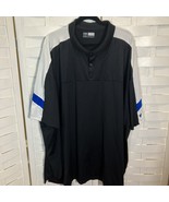 Callaway Opti Dri Polo Shirt Men&#39;s 5X Black Golf Performance Stretch V Mesh - $28.71