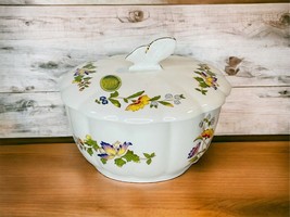 Aynsley England Bone China Cottage Garden Covered Sugar Bowl w Butterfly Lid - £29.25 GBP