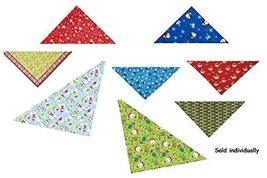Dog Holiday Bandanas Christmas Them Print Festive 19&quot; or 22&quot; Square Pick Pattern - £7.63 GBP